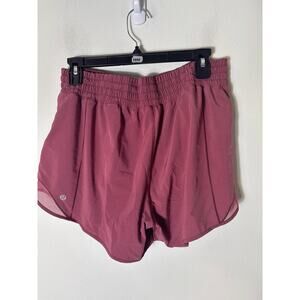 Lululemon Muted Red Athletic Shorts with 3 Inch Inseam Sz 10